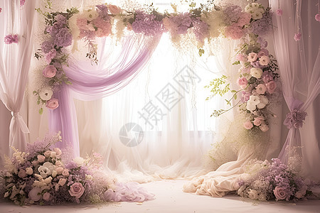婚礼中装饰的玫瑰图片