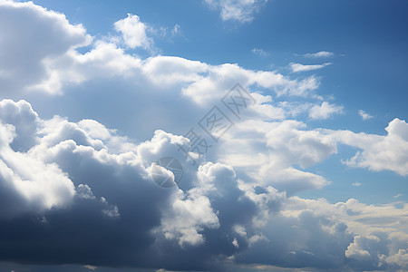 蓝天下彩云飘浮图片