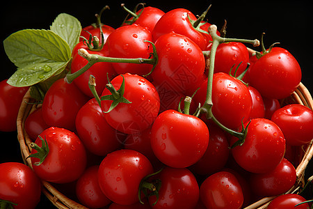 新鲜的番茄篮子图片