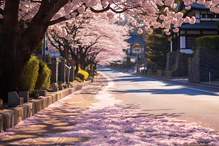 公园的樱花树图片