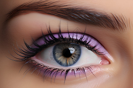 紫色美丽眼眸图片