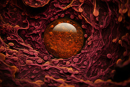 血管中的红色细胞图片