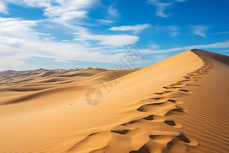 沙丘上绵延的脚印图片