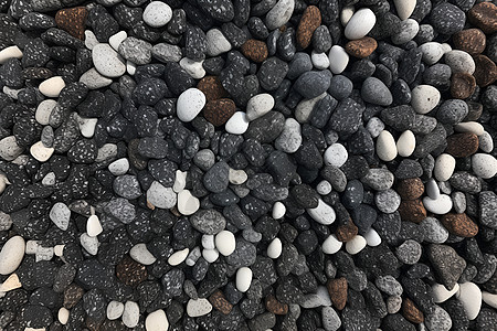 黑白鹅卵石堆图片