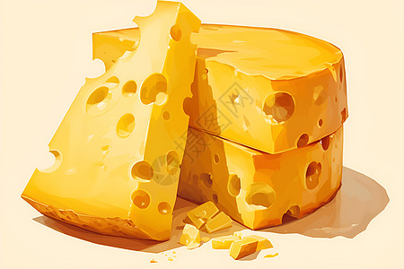 堆叠的奶酪块图片