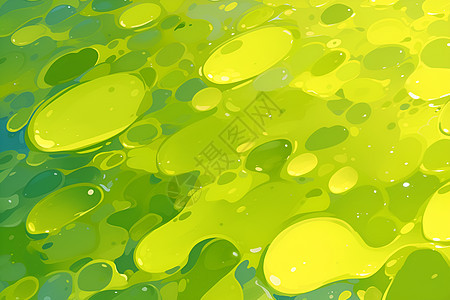 绚烂的绿色流体图片