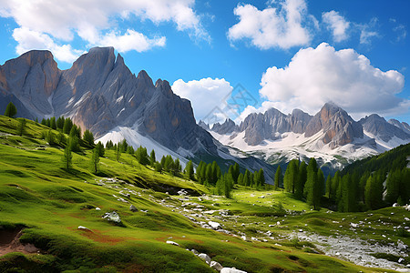 山脉的自然美景图片