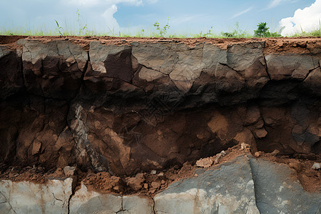 道路地下的土壤图片