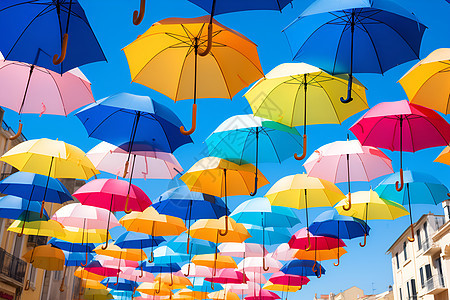 色彩缤纷的雨伞图片
