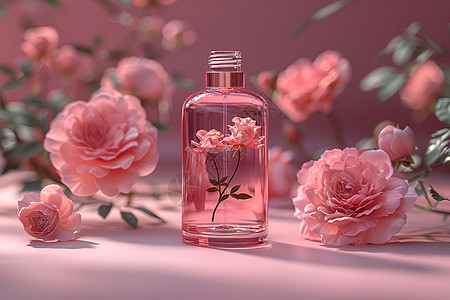 玫瑰香水瓶产品图片