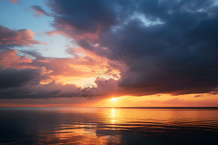 日落时的大海风景图片