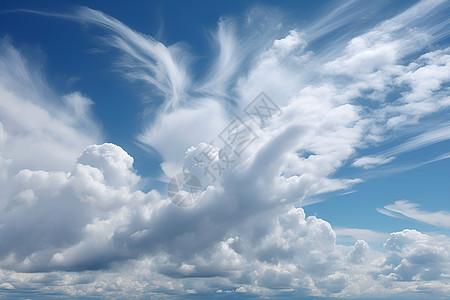 天空中盛开的白云图片