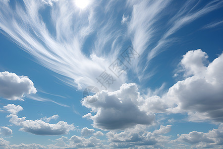 天空奇幻的白云图片