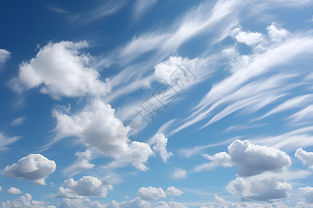 天空中的彩云飘过图片