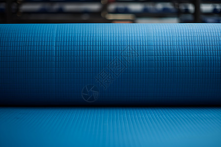 蓝色的瑜伽垫图片