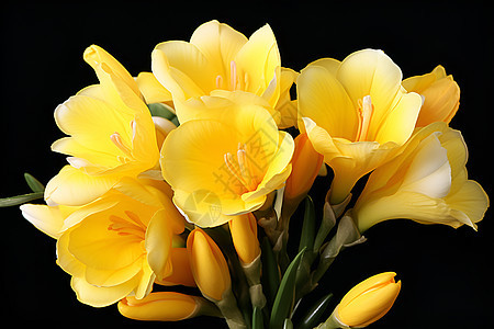 浪漫的黄色花朵图片