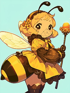 一只蜜蜂精灵图片