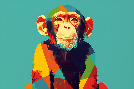 丰富色彩的猴子图片