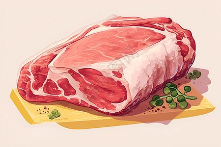 砧板上的牛肉图片