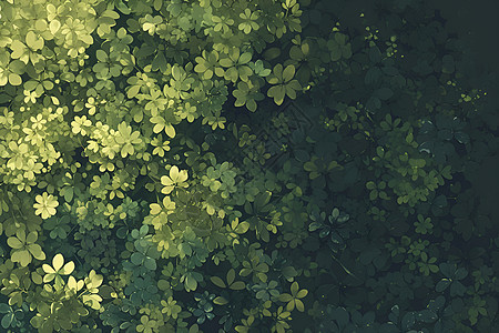 翠绿的树叶图片