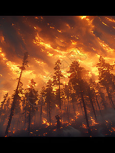 烈火吞噬的森林图片
