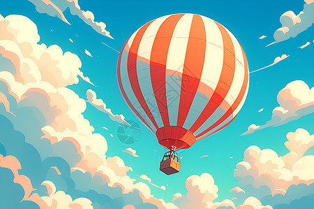 飞翔的热气球图片