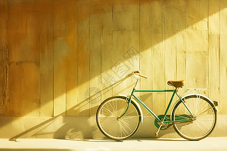 城市中的复古自行车图片
