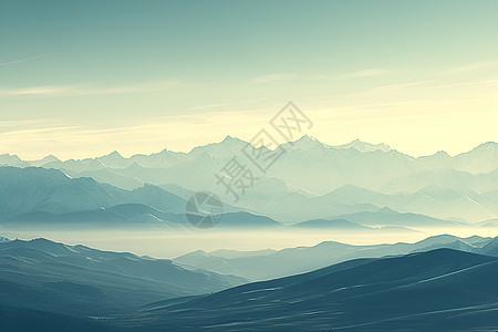 山间的薄雾图片