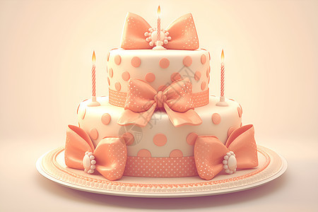 生日蛋糕上点燃的蜡烛图片