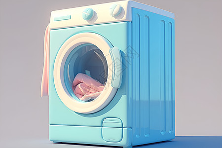 清新柔和色调之的洗衣机图片