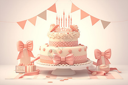 生日蛋糕的卡通造型图片