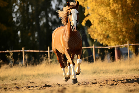 驰骋自然的马匹图片