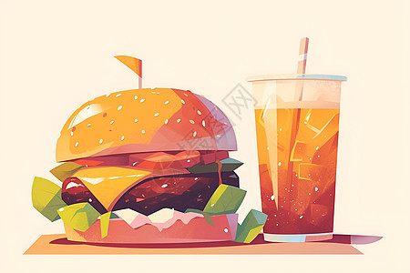 美式汉堡快餐图片