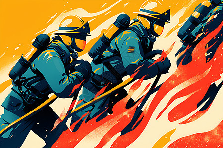 勇士的消防员图片