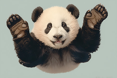 熊猫舞动的姿势图片
