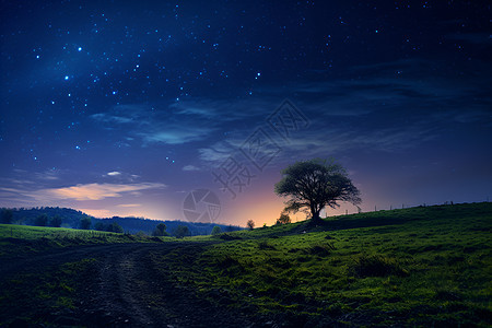 星空月夜美景图片