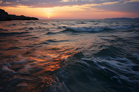 日落海洋美景图片