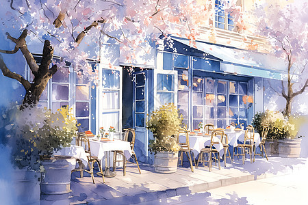 梦幻浪漫的咖啡馆图片