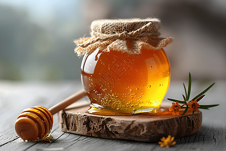 蜜罐中干的蜂蜜图片