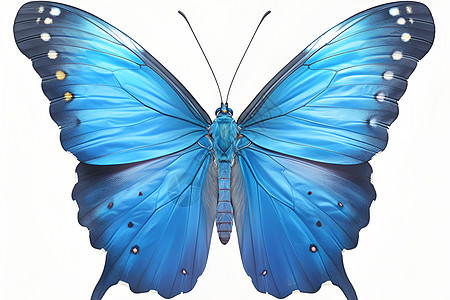 优雅的蓝色蝴蝶图片