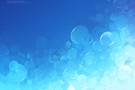 抽象蓝色泡泡壁纸图片