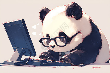 呆萌的熊猫图片