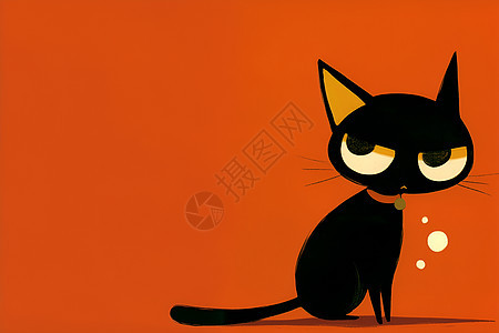 追着的一只黑色猫咪图片