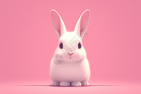 可爱的长耳朵兔子图片