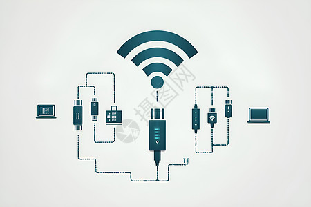 无线网络的连接艺术图片