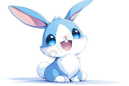 欢乐兔子的迷人表情图片