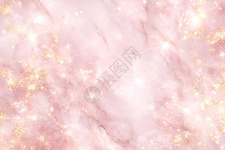 粉色大理石上金色粒子图片