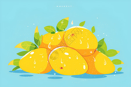 夏日清新的芒果图片