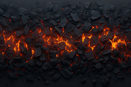 烈焰中的煤炭图片