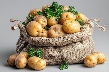 土豆与绿植图片